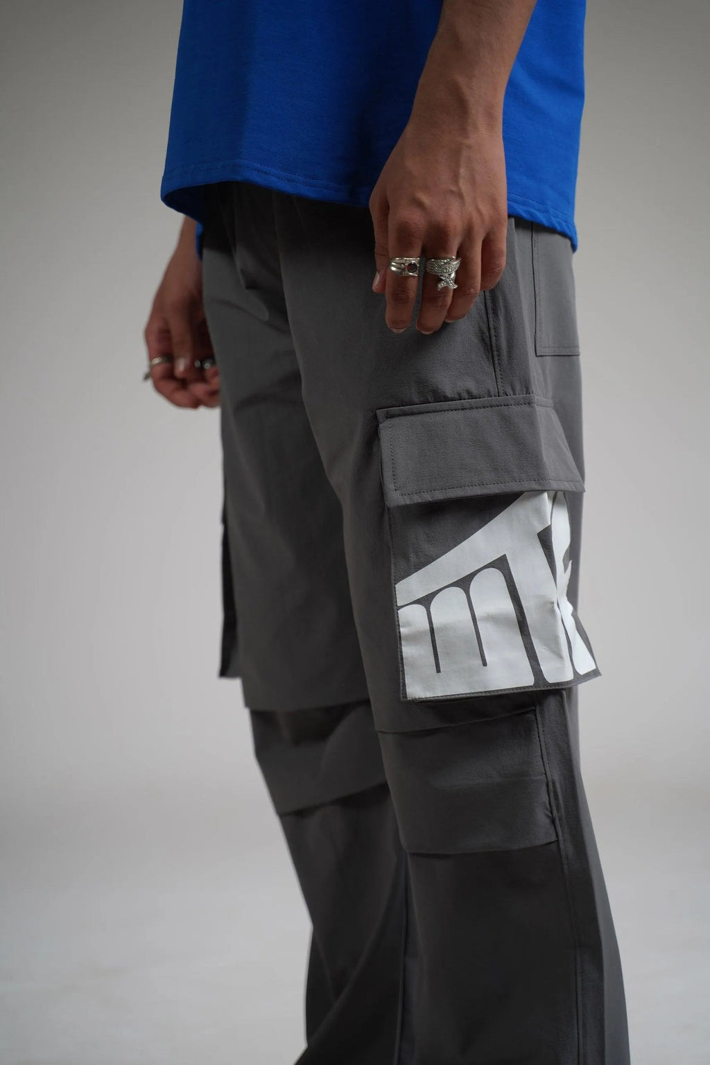 Grey Parachute Pants