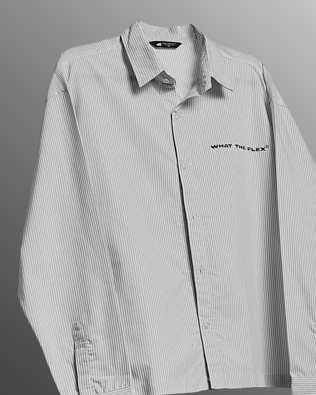 Progress Tribe Full Sleeves Blue and White Striped Shirt