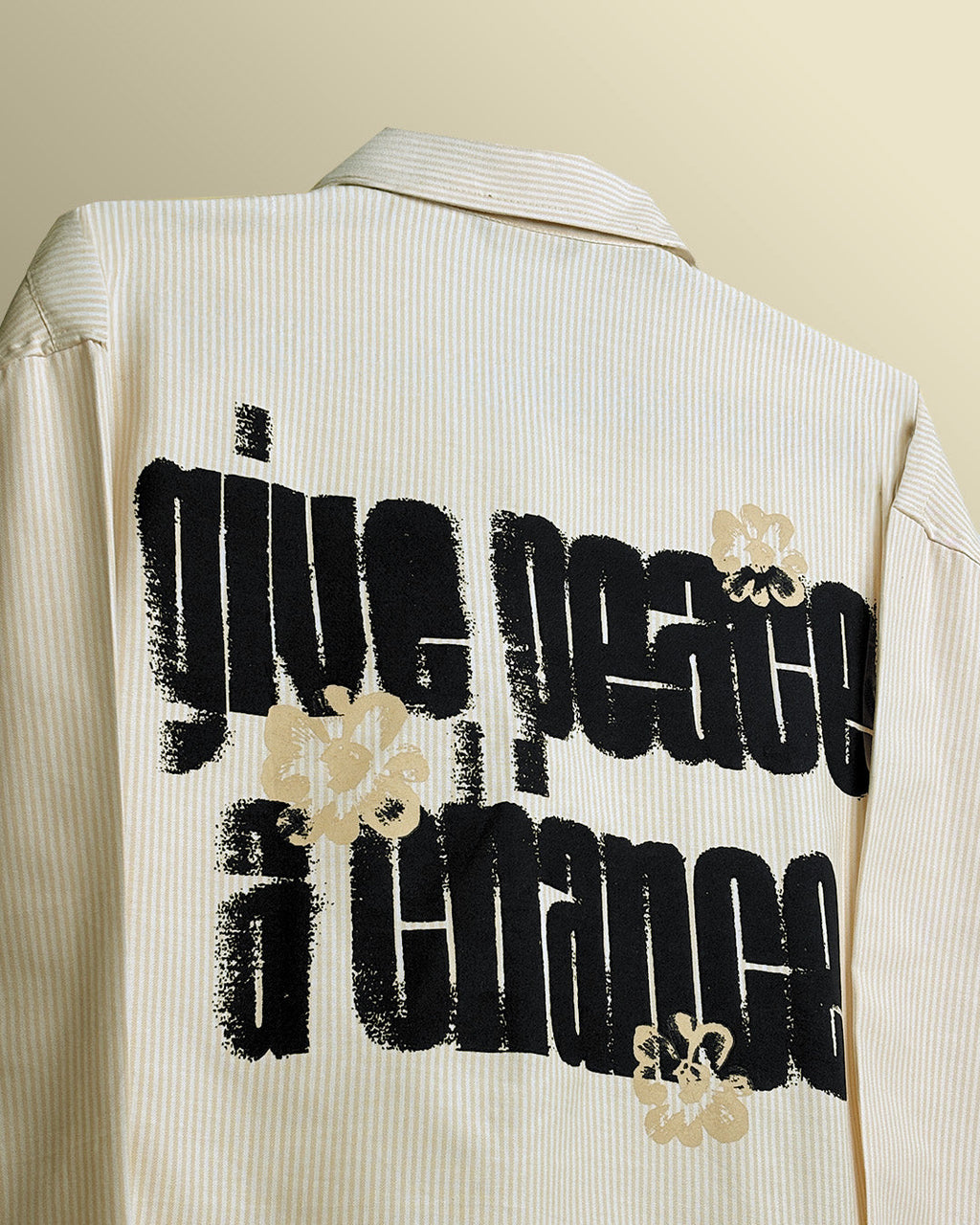 Peace Yellow Striped Shirt