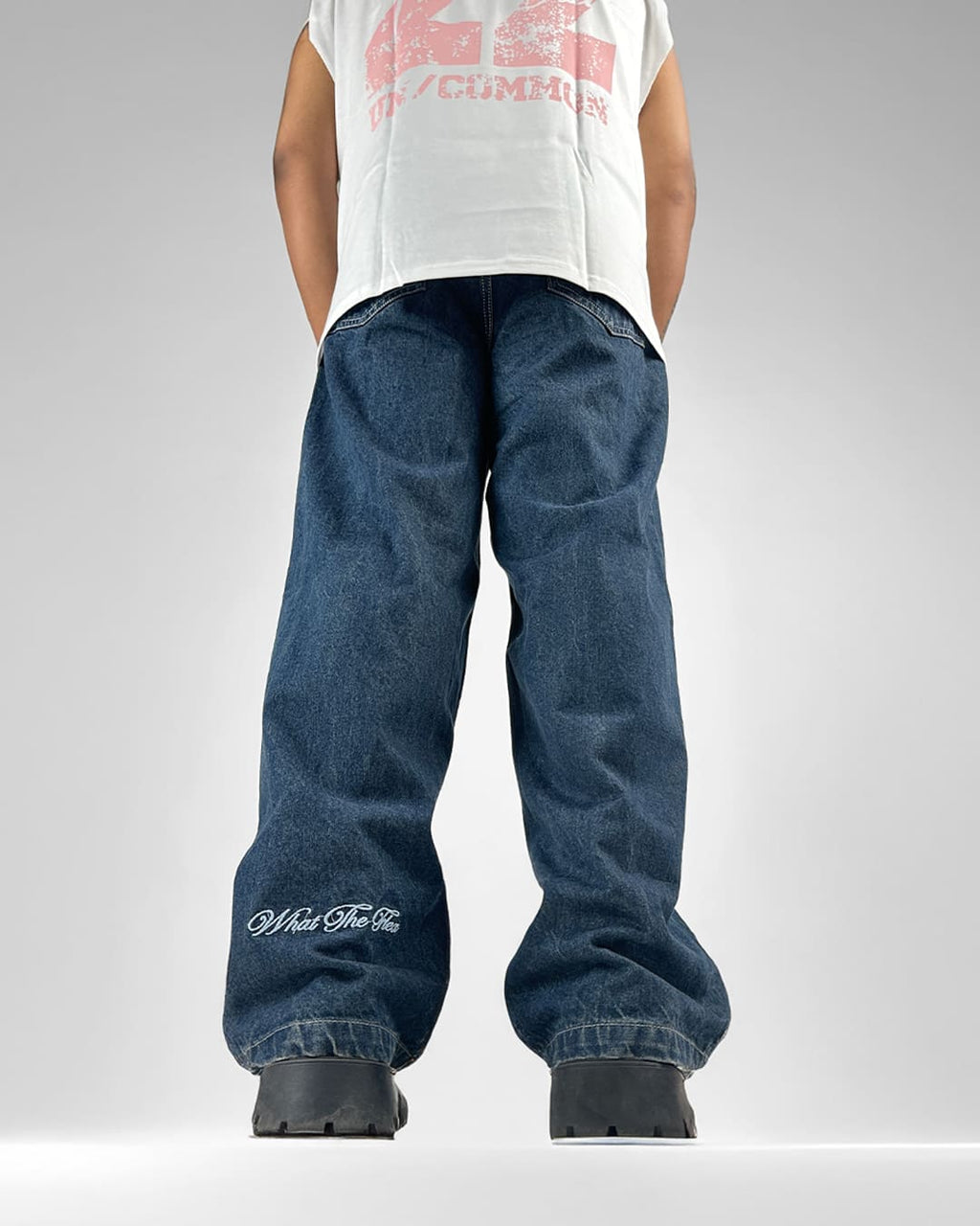 Phantom Blue Baggy Denim Jeans