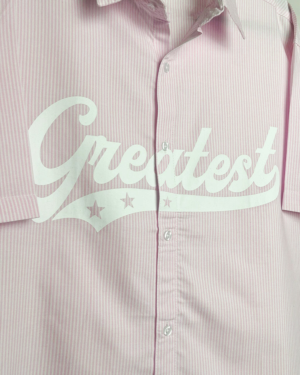 Greatest Pink Half Sleeve Striped Shirt