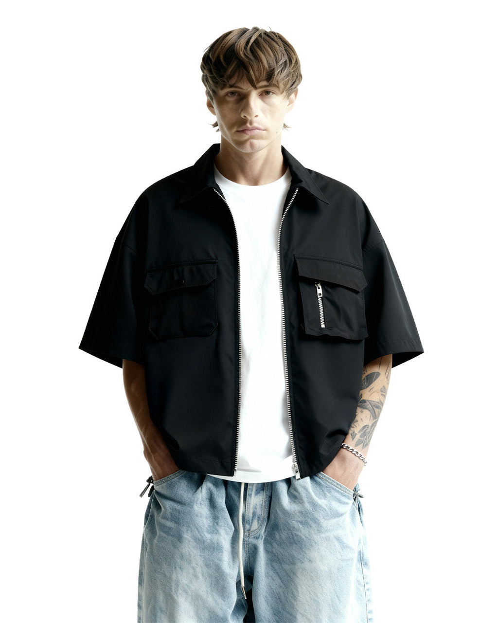 Rebel Black Cotton Shirt