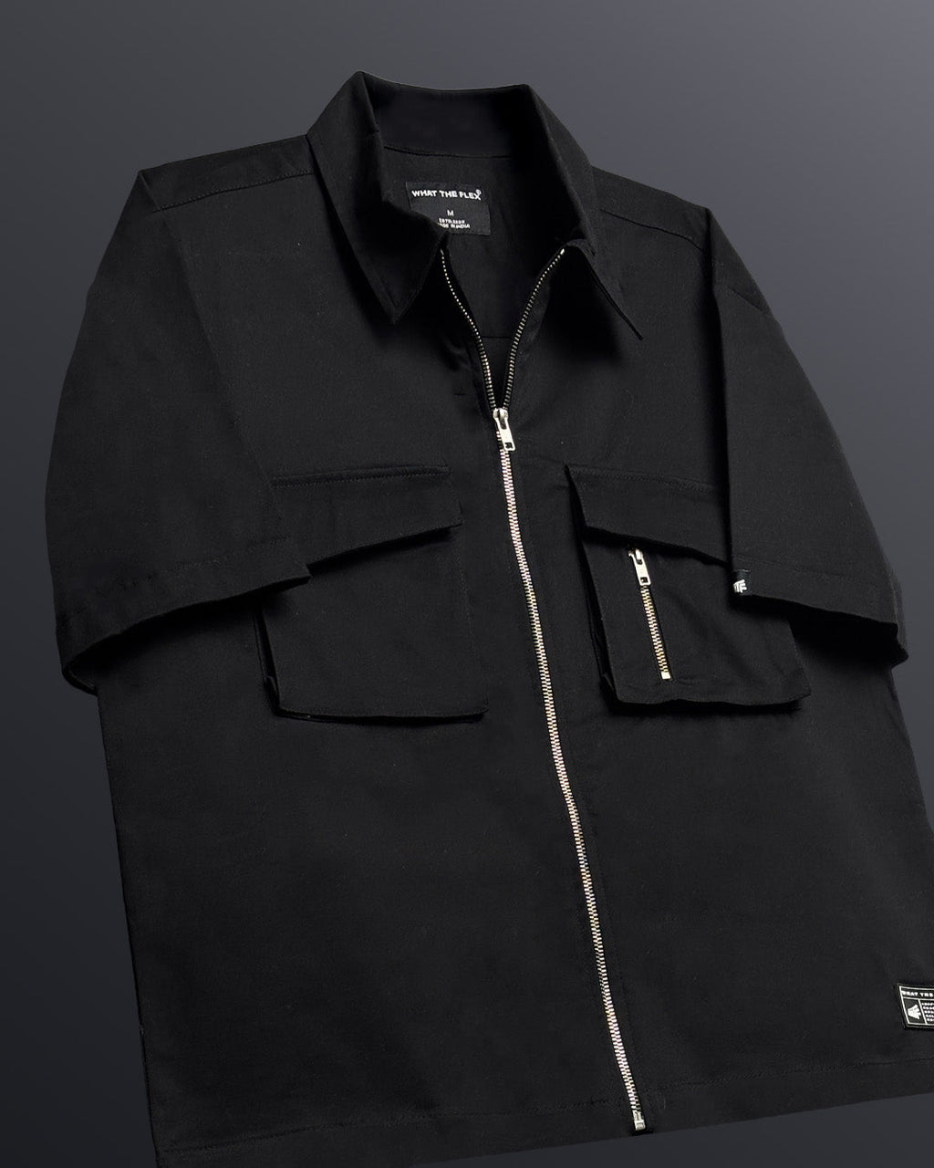 Rebel Black Cotton Shirt