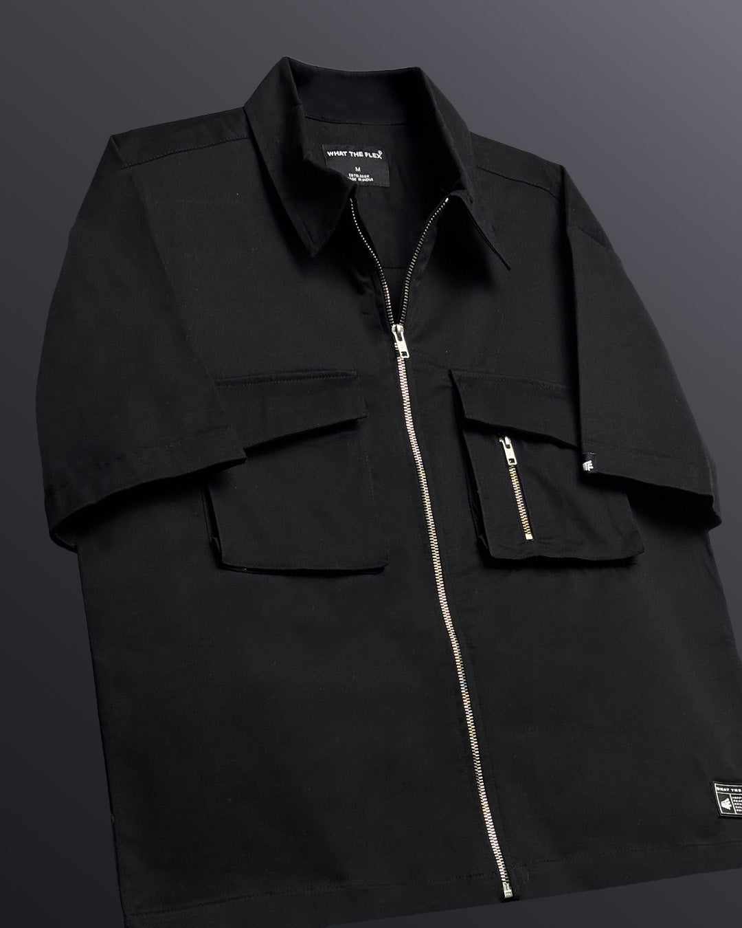 Rebel Black Cotton Shirt