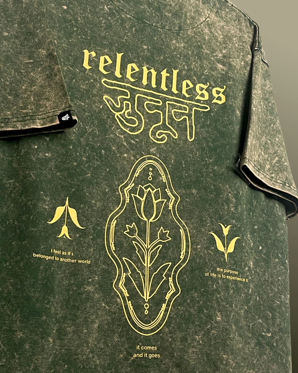 Relentless Green Acid Wash T-Shirt