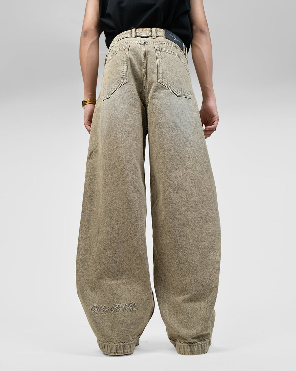 Rust Olive Baggy Denim Jeans