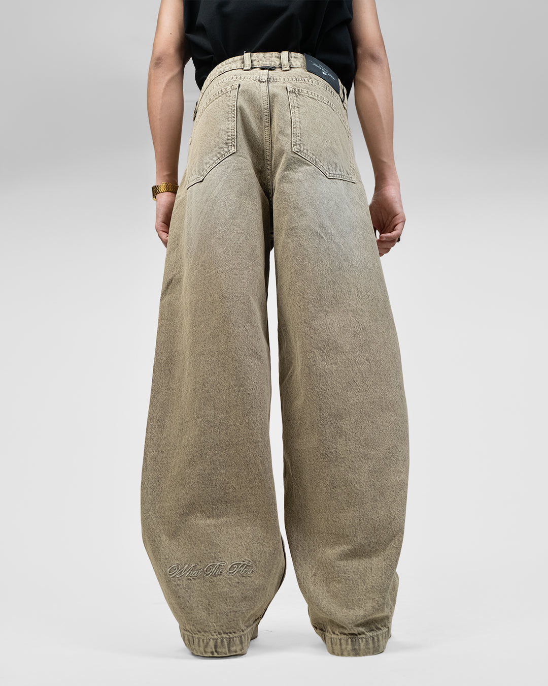 Rust Olive Baggy Denim Jeans