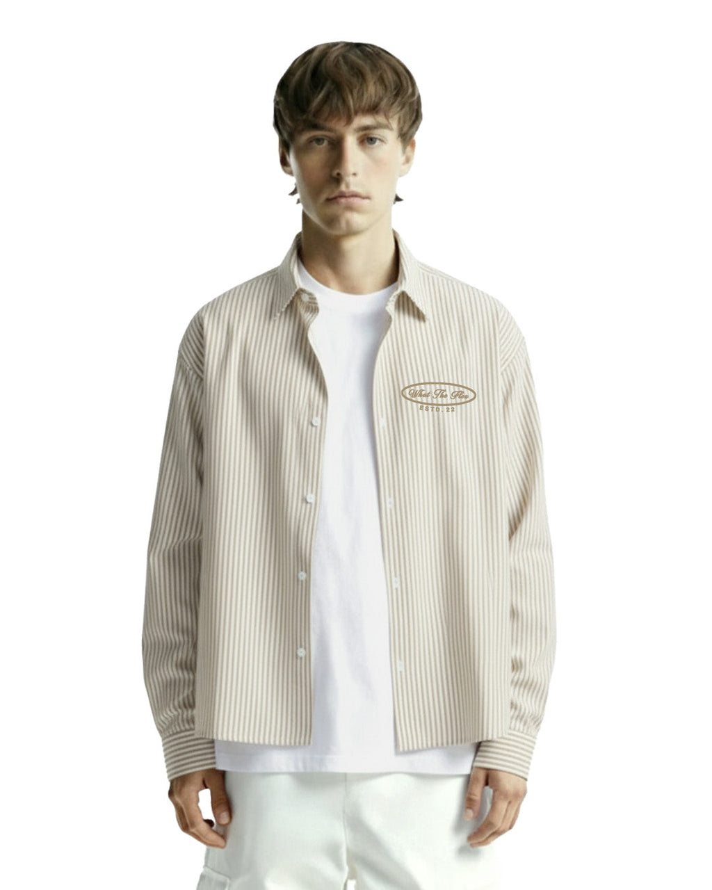 Self Love Club Yellow & White Full Sleeves Striped Shirt