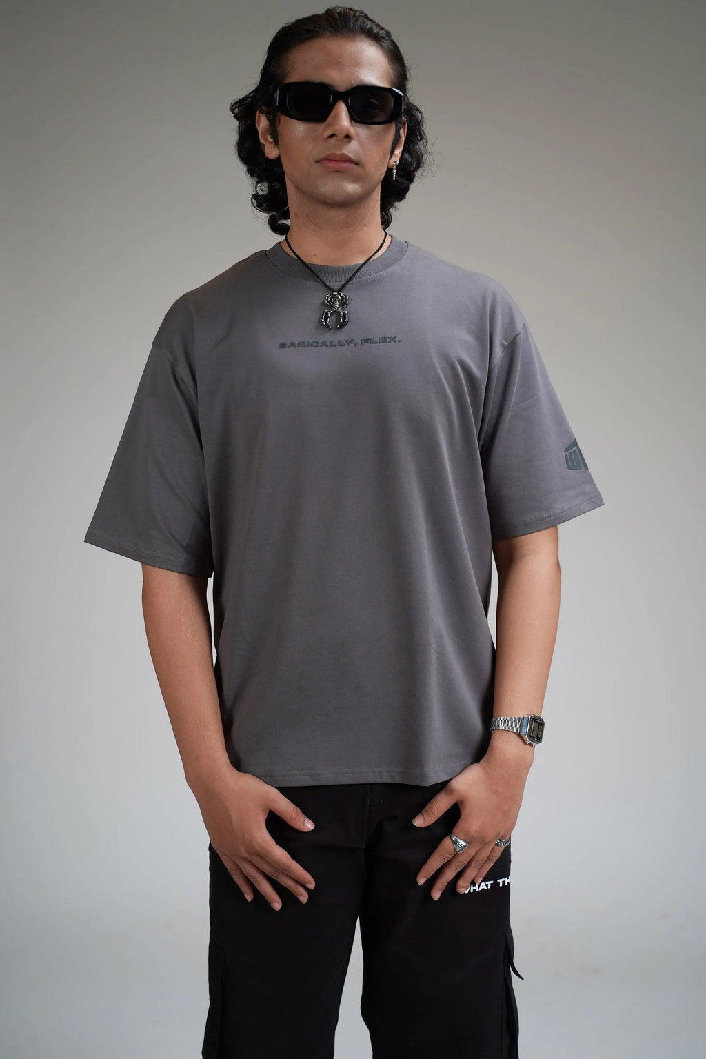 Basic Plain Grey Heavyweight T-shirt