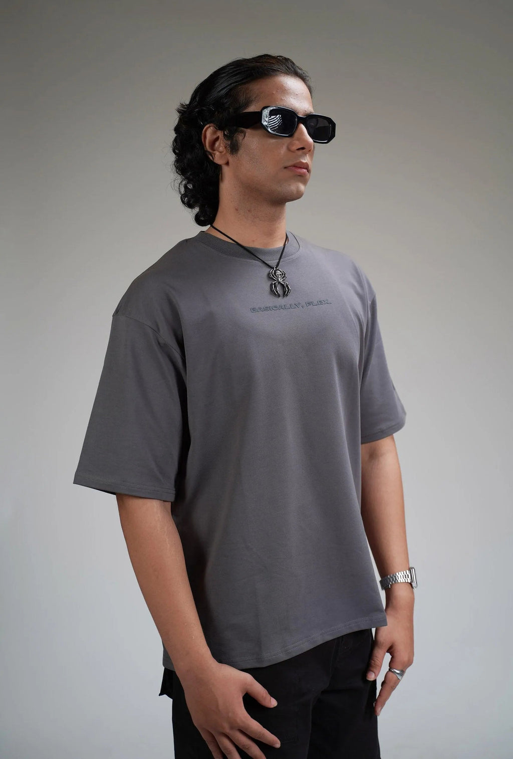 Basic Plain Grey Heavyweight T-shirt