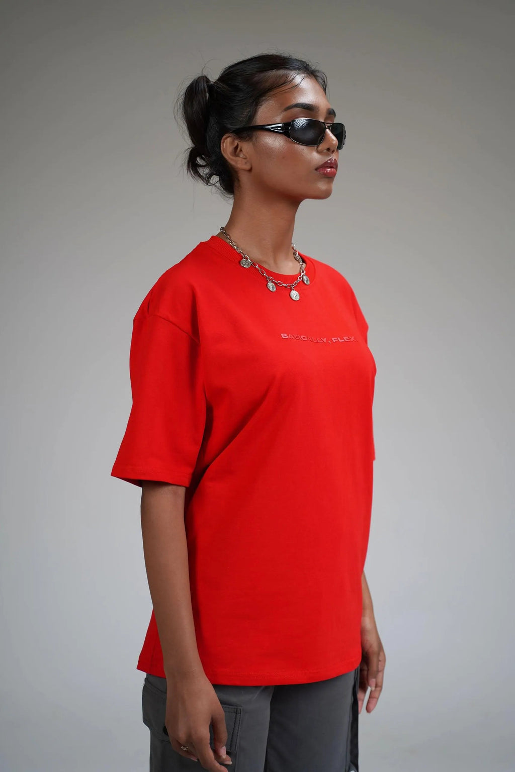 Basic Plain Red Heavyweight T-shirt