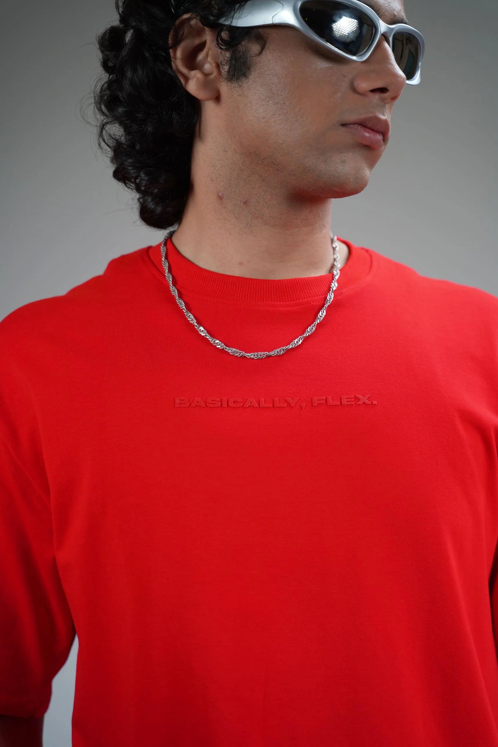 Basic Plain Red Heavyweight T-shirt