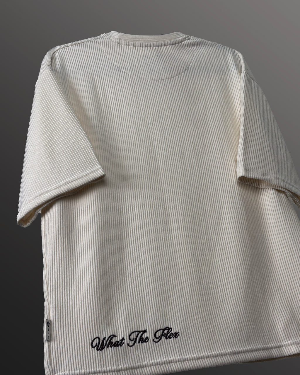 Cream Ribbed T-Shirt