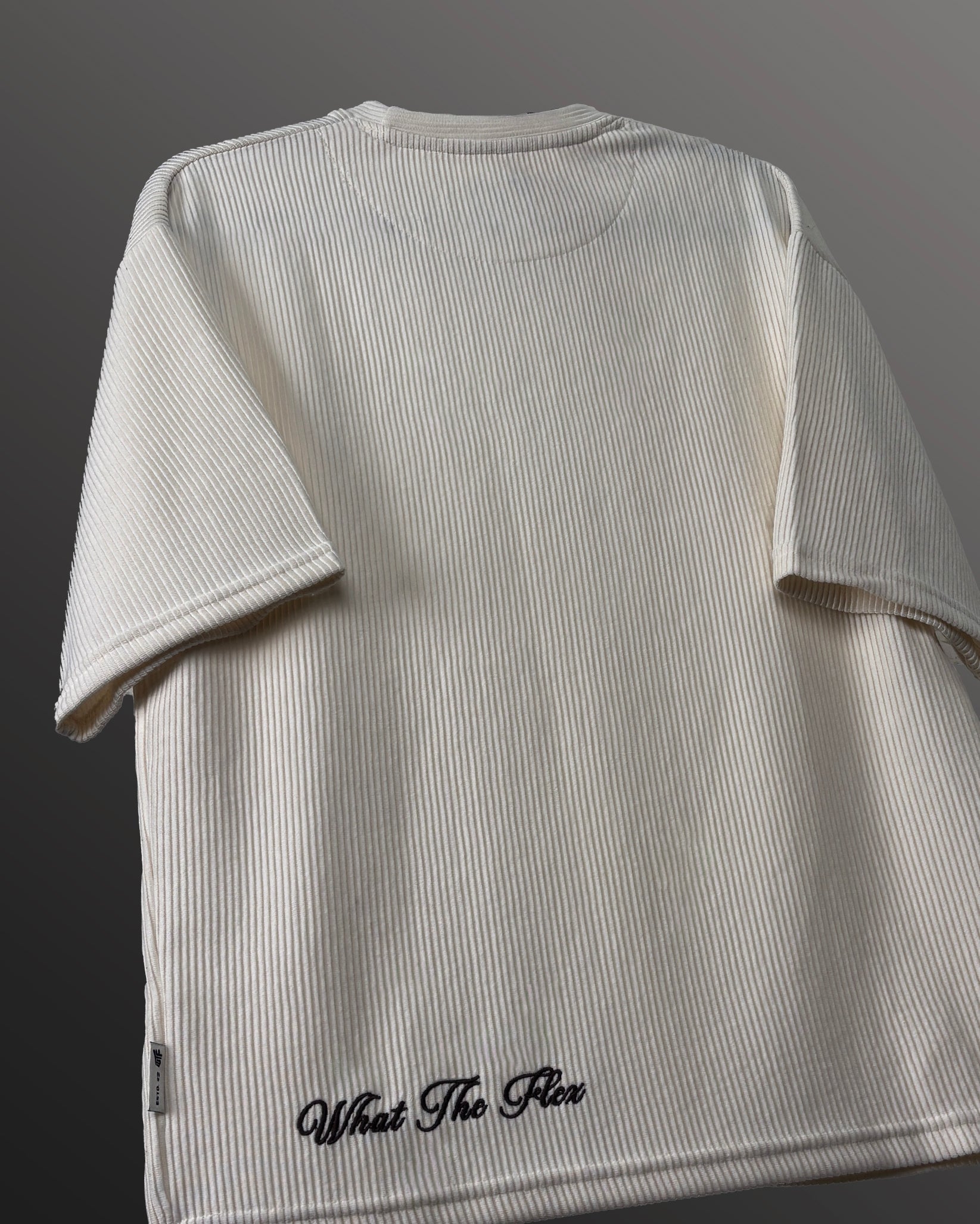 Cream Ribbed T-Shirt