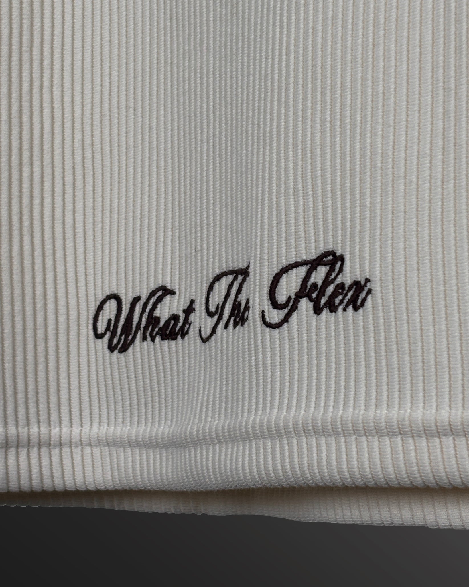 Cream Ribbed T-Shirt