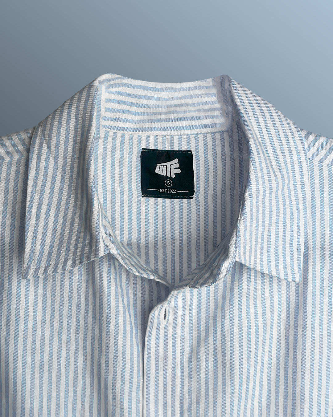 Big Plans Blue and White Half Sleeves Striped Shirt