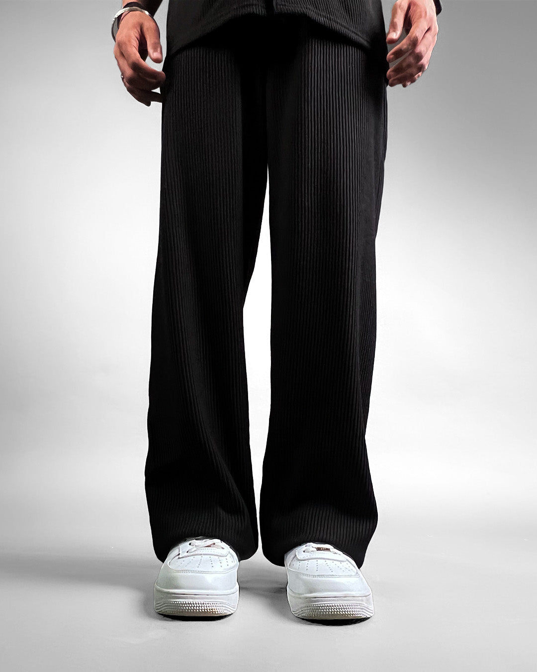 Black Ribbed Pants