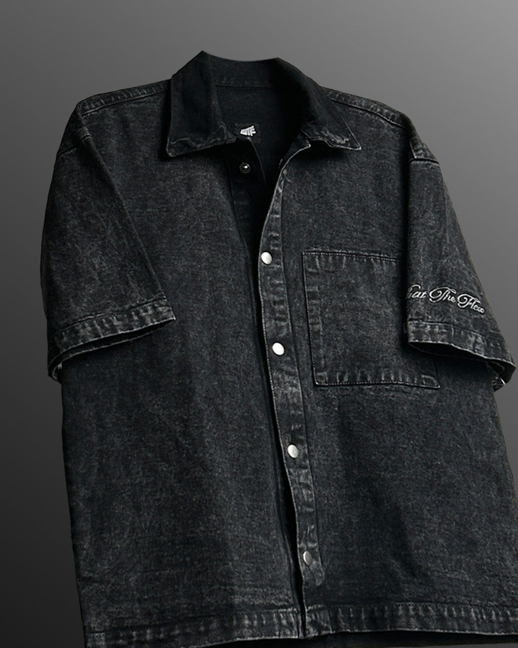 Black Half Sleeve Denim Layer