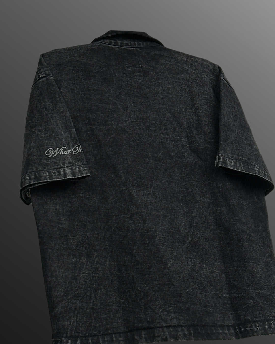 Black Half Sleeve Denim Layer