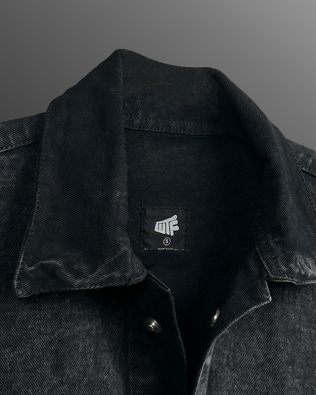 Black Half Sleeve Denim Layer