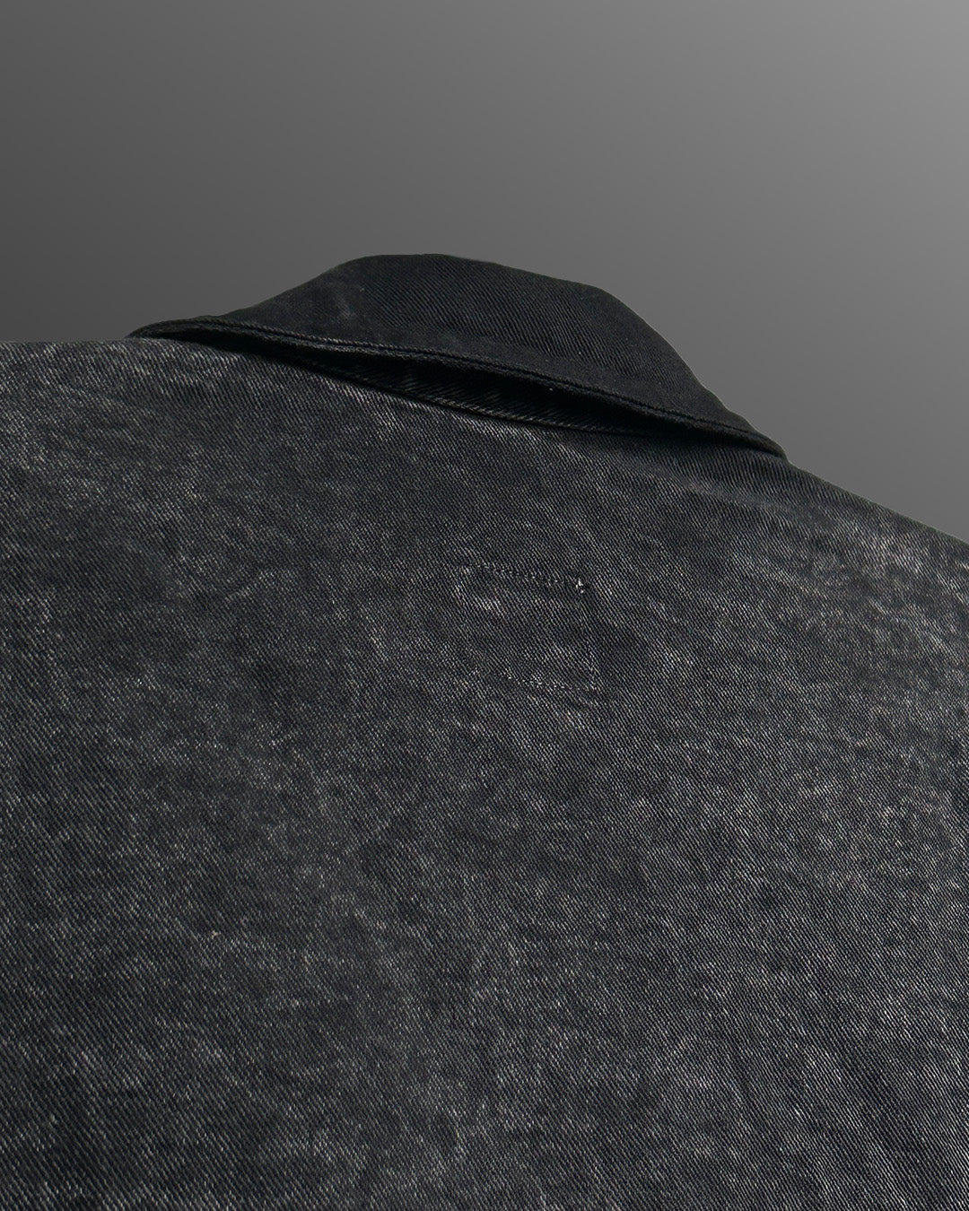 Black Half Sleeve Denim Layer