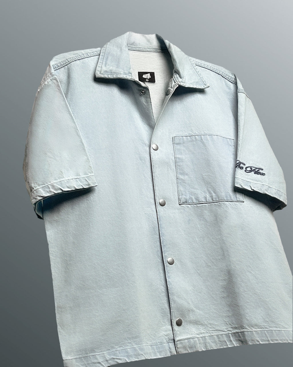 Blue Half Sleeve Denim Layer