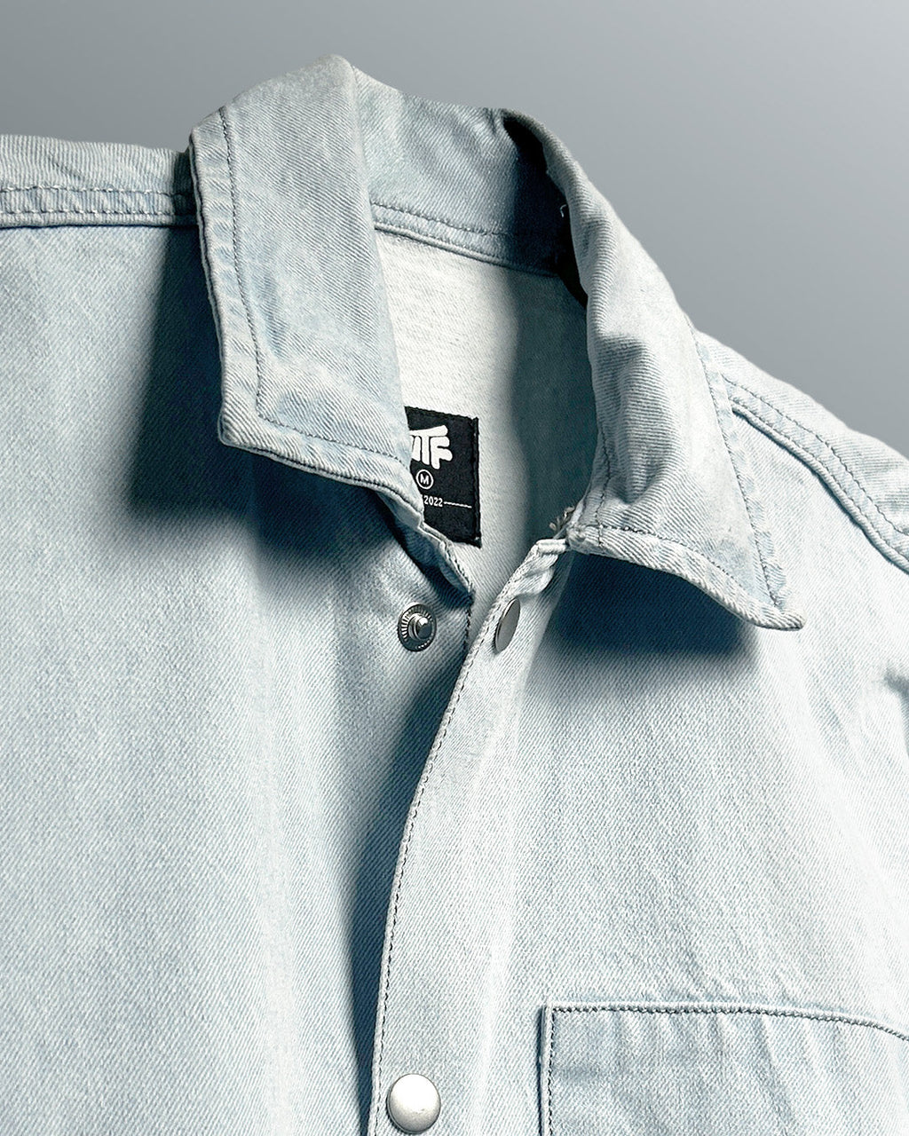 Blue Half Sleeve Denim Layer