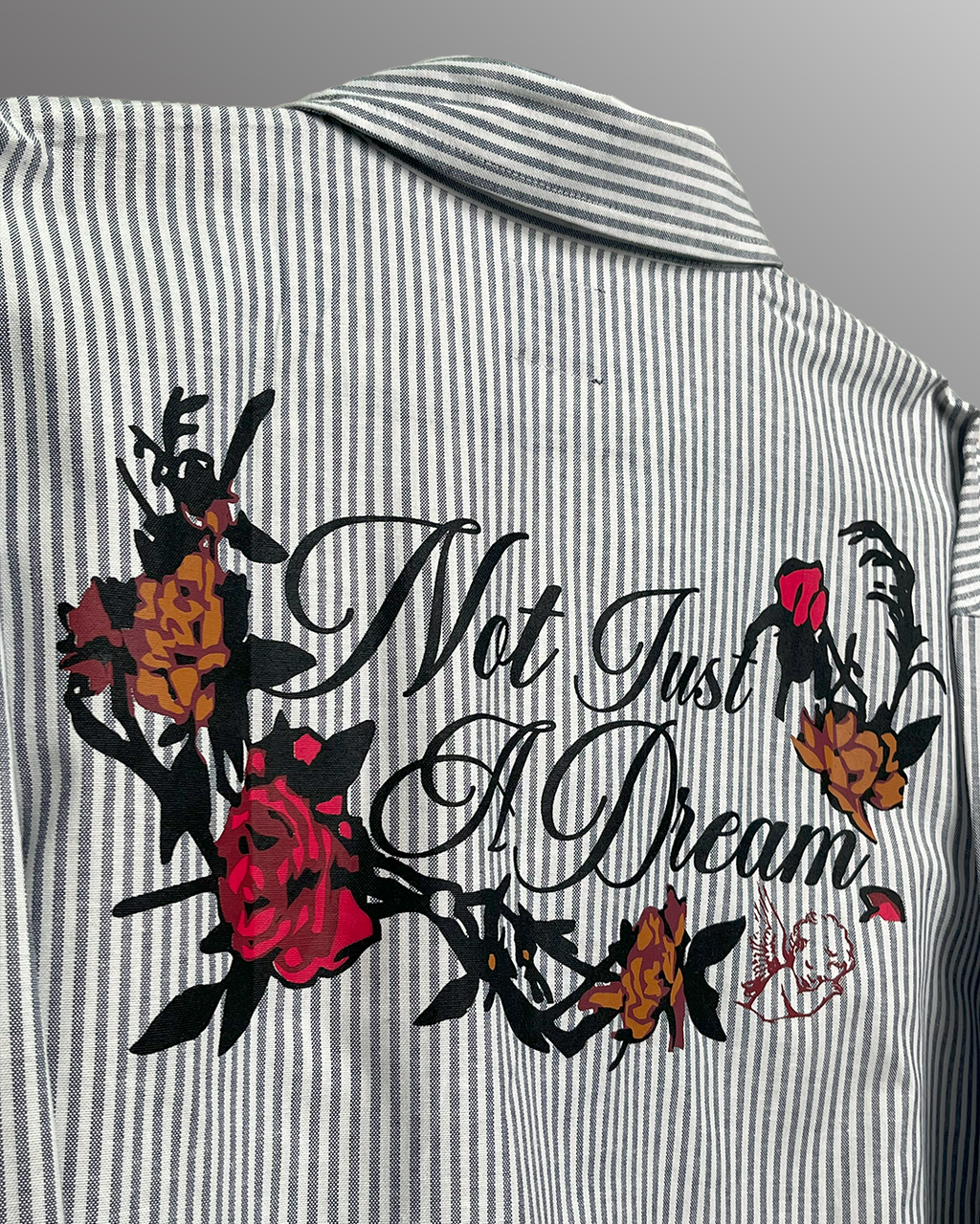 Not Just A Dream Blue Full Sleeves Striped Shirt