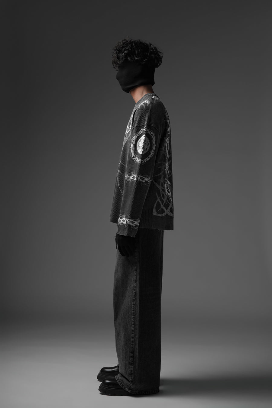 Malevolent Body - Waffle Fabric Full Sleeve T-shirt