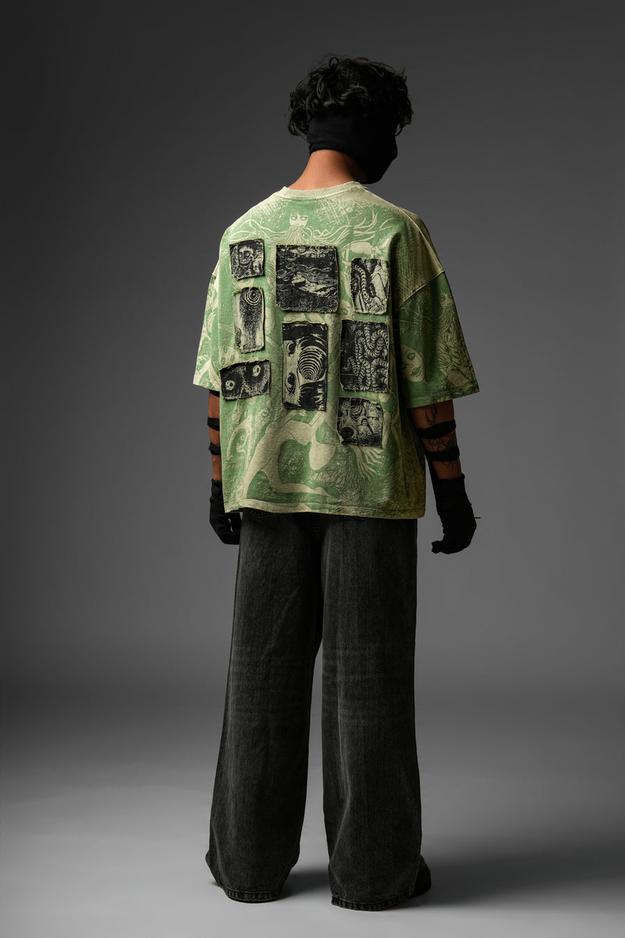 Elements Of Horror Heavy Patchworked Washed Tshirt