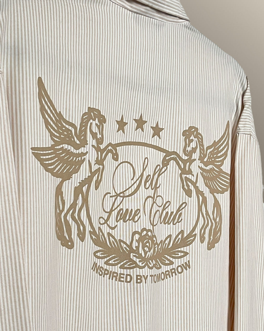 Self Love Club Yellow & White Full Sleeves Striped Shirt