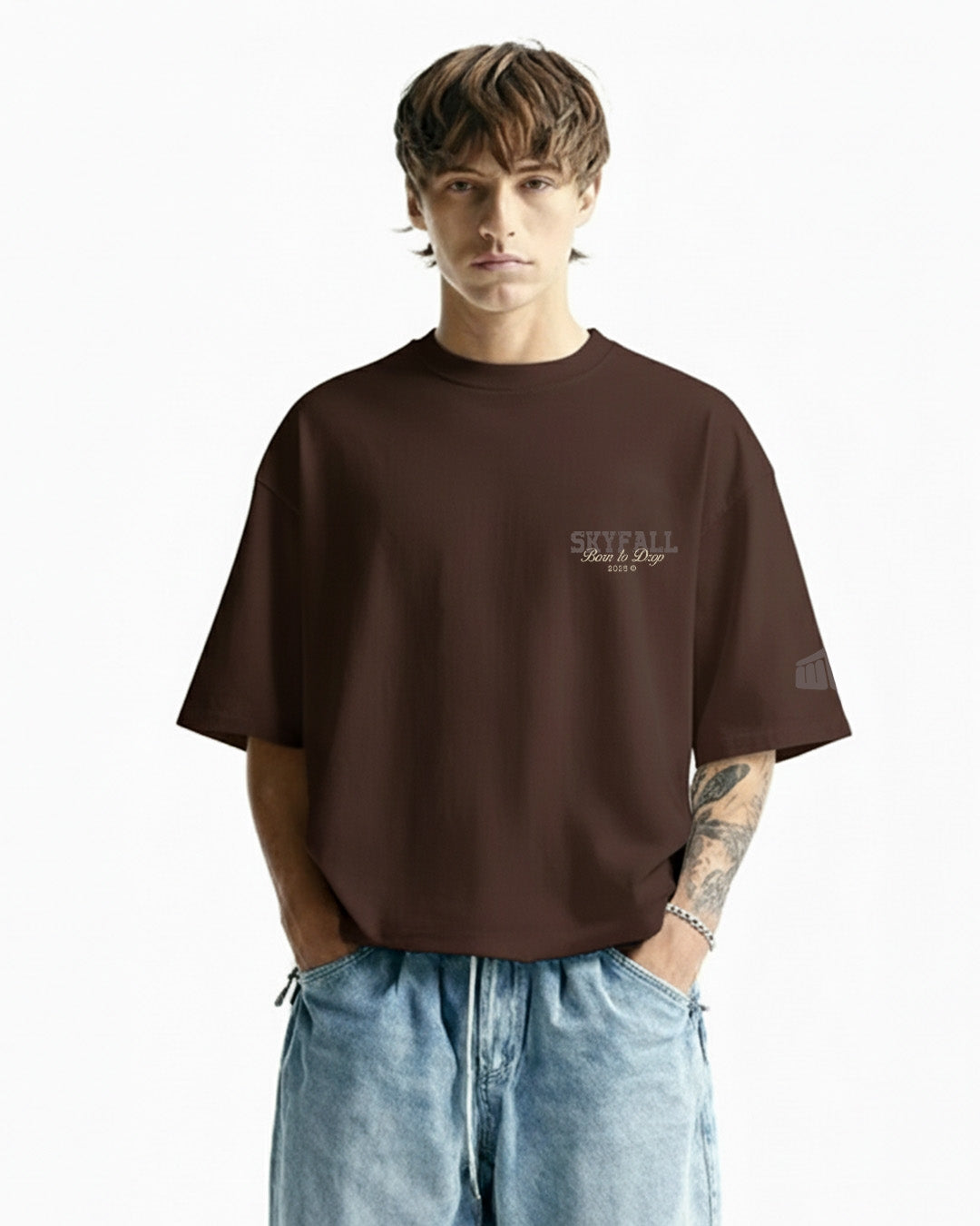 Skyfall Brown Boxy Fit T-Shirt