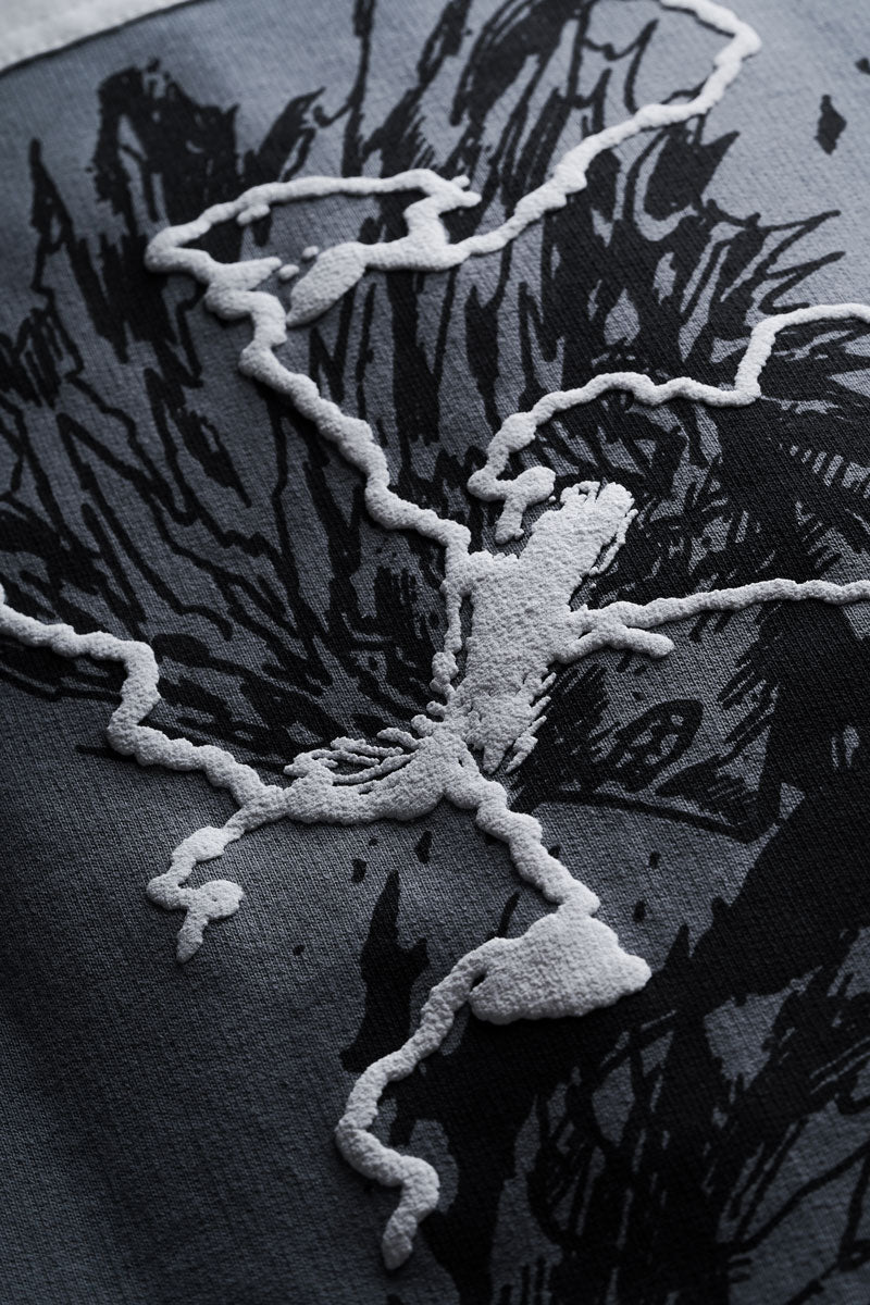 Threat Level Dragon V2 - Anime oversized tshirt with Patchwork