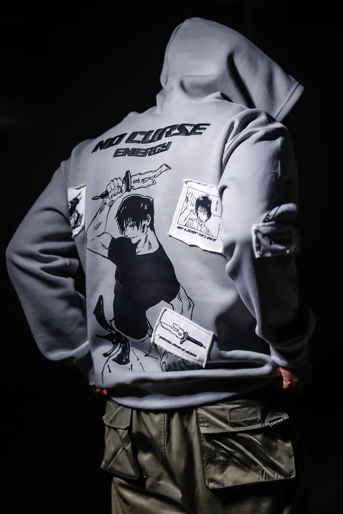 Sorcerer Killler - Anime Oversized Hoodie With Patchwork RE