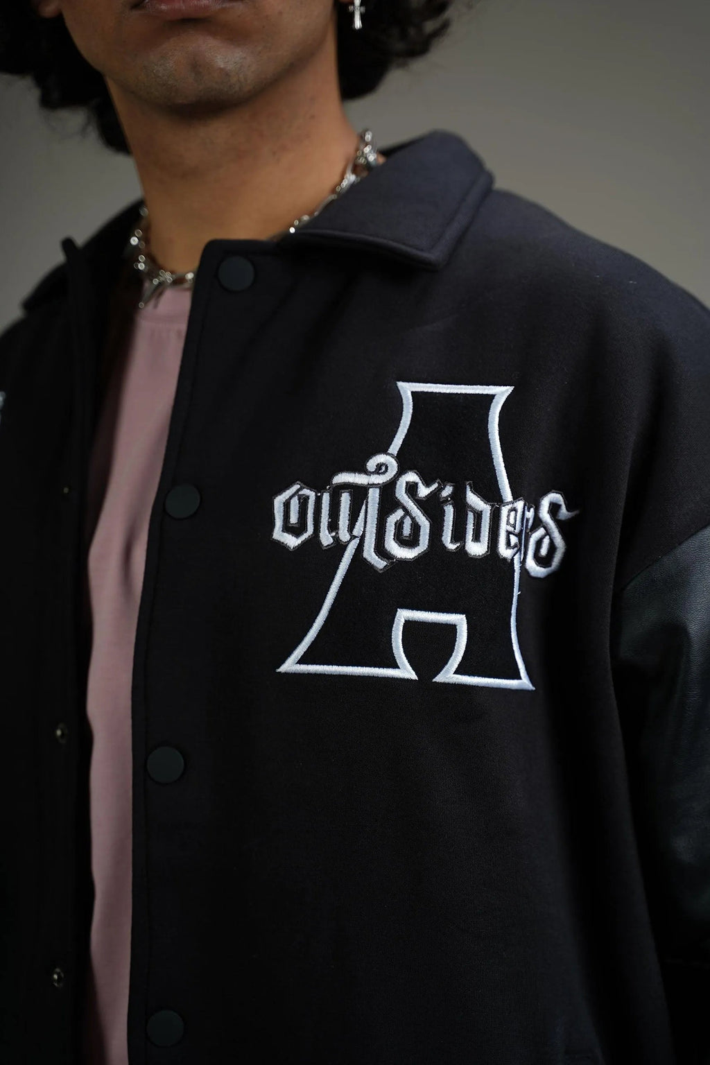 Impulsive Black Varsity Jacket