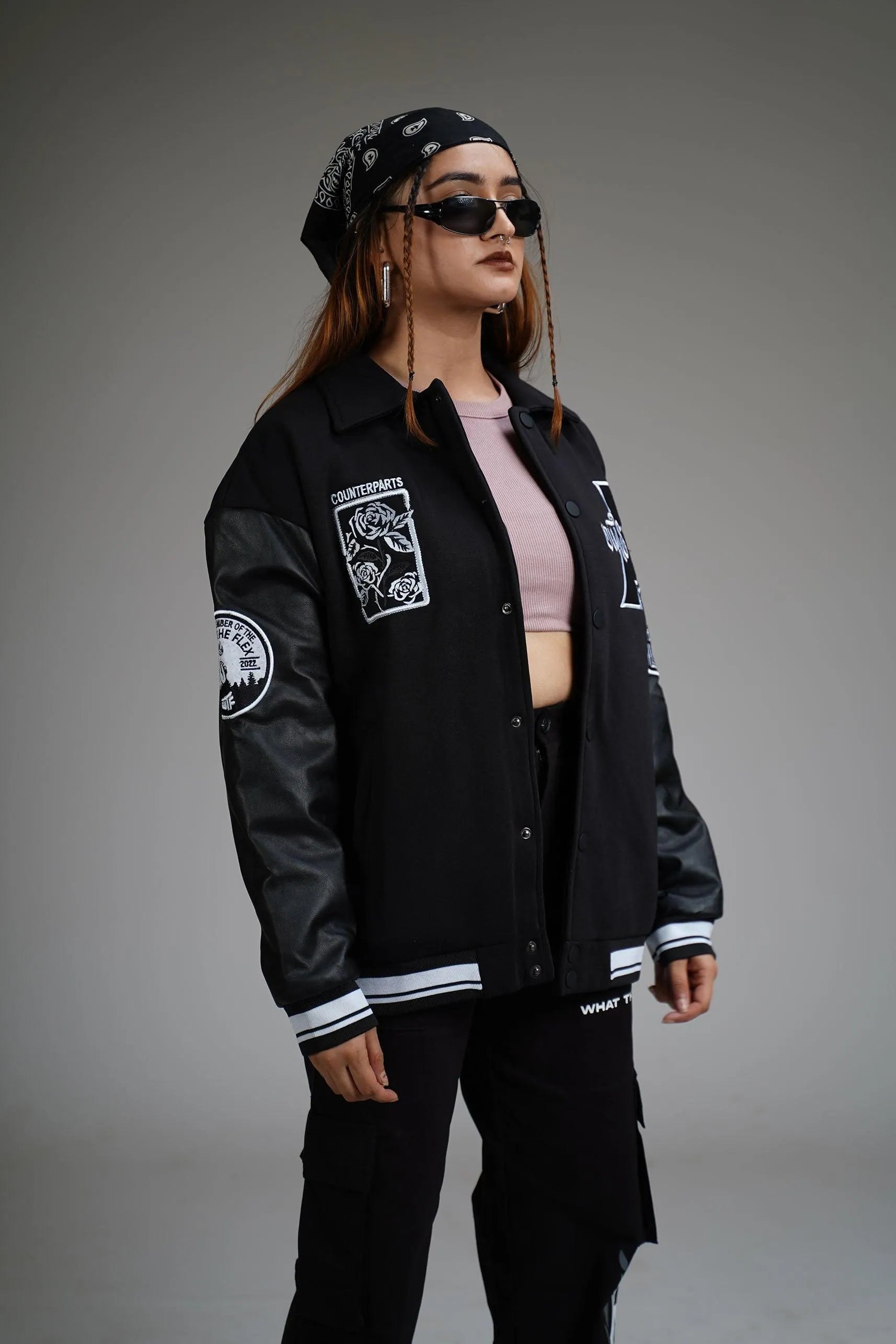 Impulsive Black Varsity Jacket
