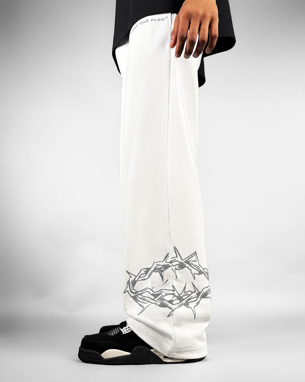Barbed White Essential Cotton Pants